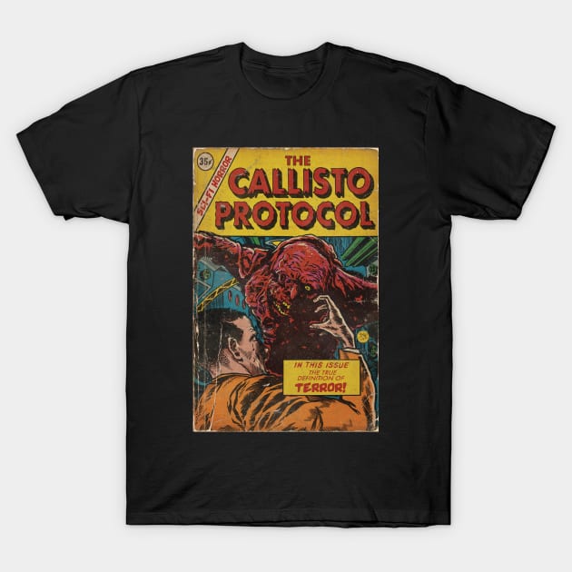 Callisto Protocol vintage comic fan art T-Shirt by MarkScicluna